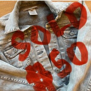 Vince size M washed black denim jacket